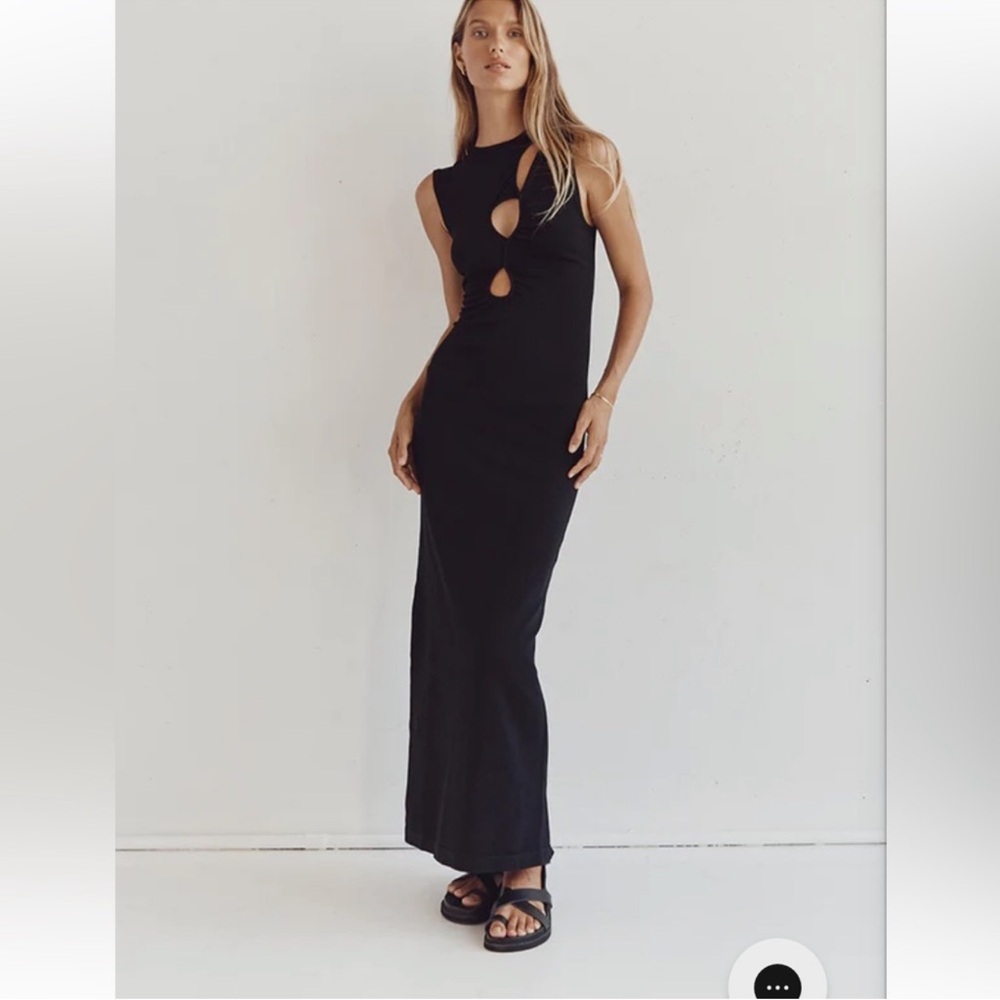 DISSH Monique Black Keyhole Midi Maxi Dress XS